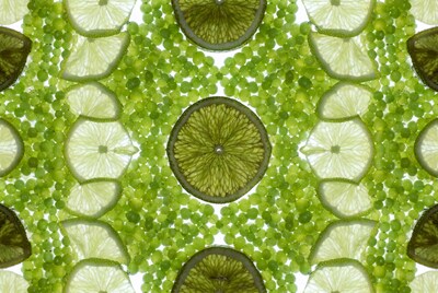 Lime Slices and Green Grapes Mandala