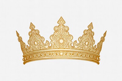 Ornate Golden Crown Illustration