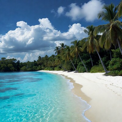 Tropical beach with turquoise water