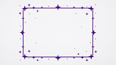 Purple Starry Border Frame