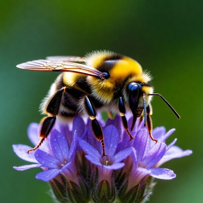 Bumblebee on purple flower