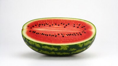 Sliced Watermelon on White Background