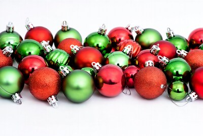 Red and Green Christmas Ornaments