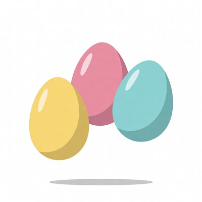 Colorful Easter Eggs Illustration