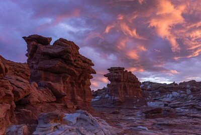 Red Rock Formations at Sunset