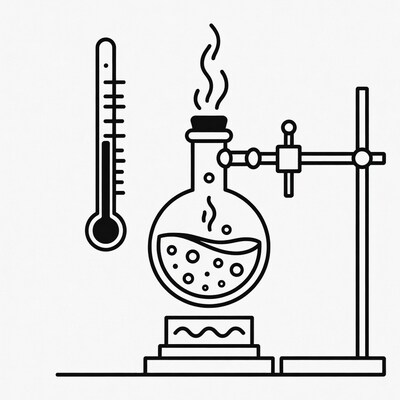 Boiling Flask on Stand Illustration