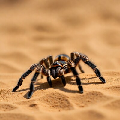 Curly Hair Tarantula on sand