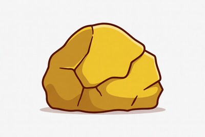 Yellow Cartoon Rock