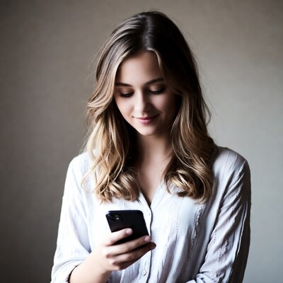 Young woman using smartphone
