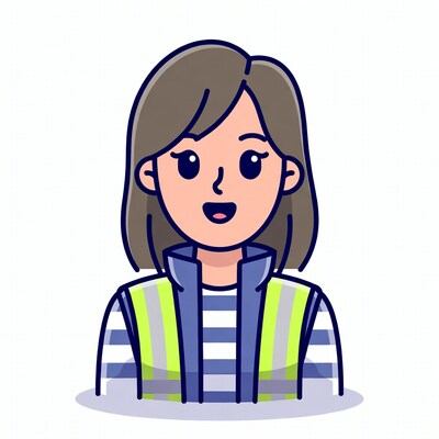 Smiling woman in hi-vis vest