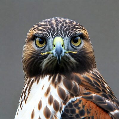 Red-tailed Hawk Close-up Portrait