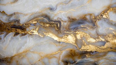 White Marble Gold Veins Texture