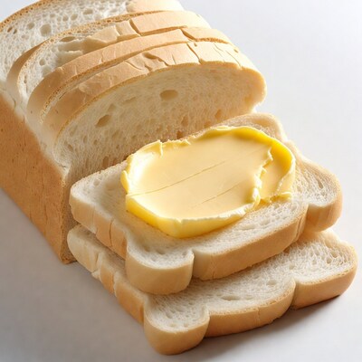 Bread slices with butter