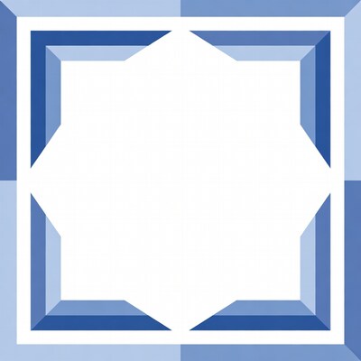 Blue 3D Beveled Picture Frame