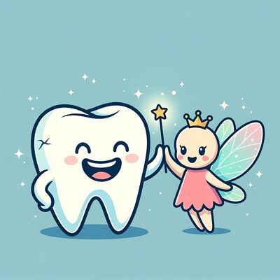 Happy Tooth Fairy Illustration