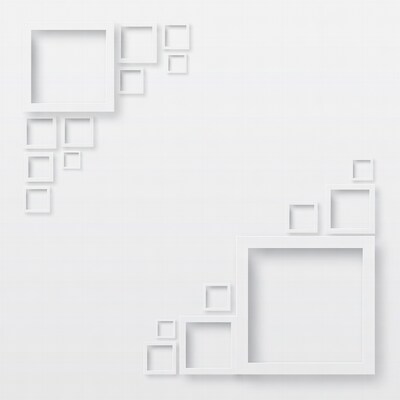 White Paper Cutout Photo Frames