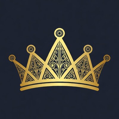 Golden Ornate Crown Illustration