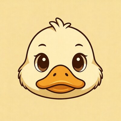 Cute cartoon duck face