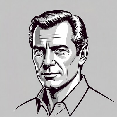 Man in shirt portrait illustration