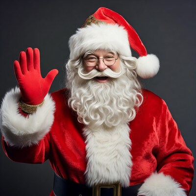 Santa Claus waving hello