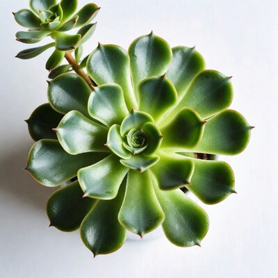 Succulent Plant on White Background