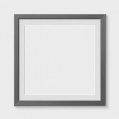 Empty Gray Picture Frame