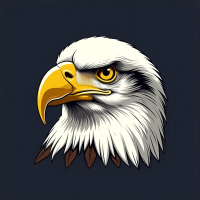 Bald Eagle Head Illustration