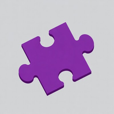 Purple Jigsaw Puzzle Piece