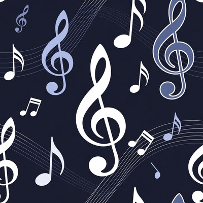 Music Notes Treble Clef Pattern