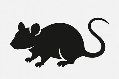 Black silhouette of mouse
