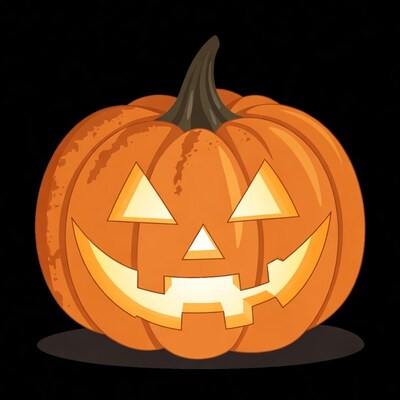 Jack-o'-lantern pumpkin illustration