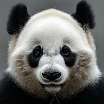 Close-up panda face