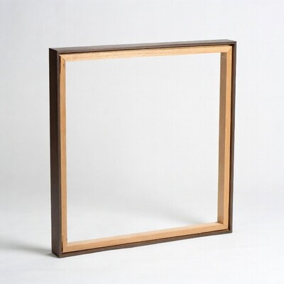 Empty Brown Wood Picture Frame