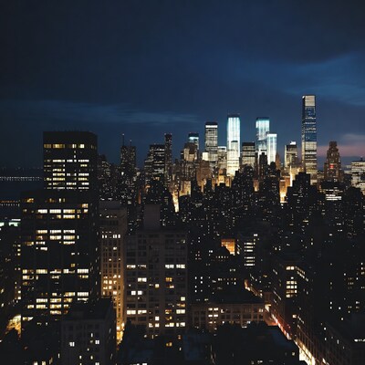 New York City Skyline at Night