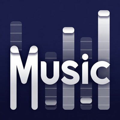 Music Text with Sound Bars