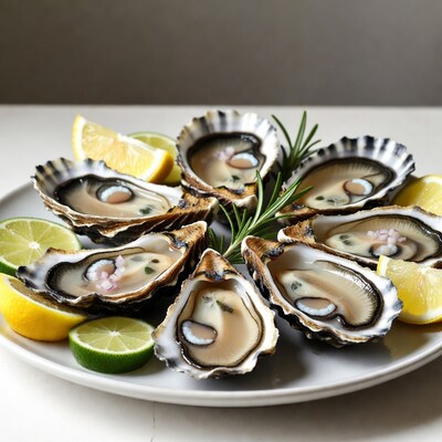 Fresh Oysters with Lime and Rosemary