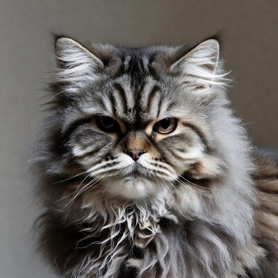 Close-up Persian Cat Portrait