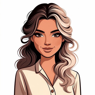 Beautiful woman with balayage hair