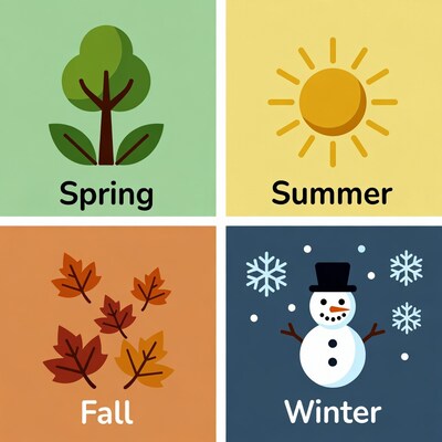 Four Seasons Clipart Icons