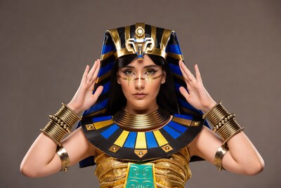 Woman in Egyptian Cleopatra costume