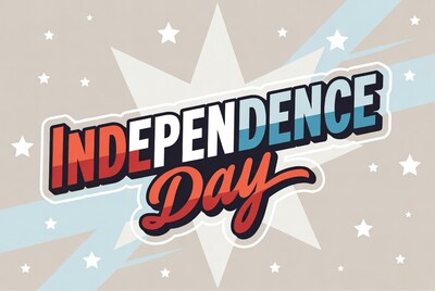 Independence Day Illustration with Stars