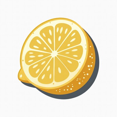 Sliced Lemon Illustration