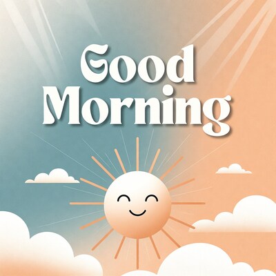 Good Morning Smiling Sun Illustration
