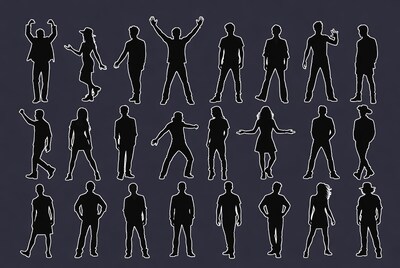 Silhouette People Poses Collection