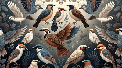 Colorful Birds Illustration Collection