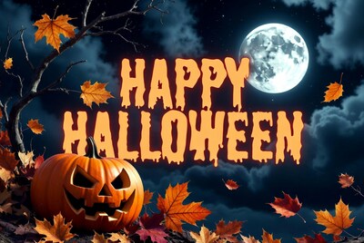 Happy Halloween Pumpkin Moon Background