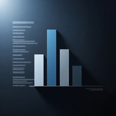 3D Bar Graph on Dark Background