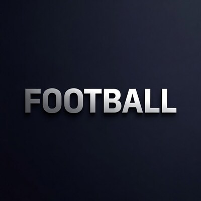Shiny FOOTBALL Text on Dark Background