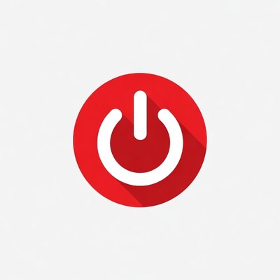 Red Power Button Icon
