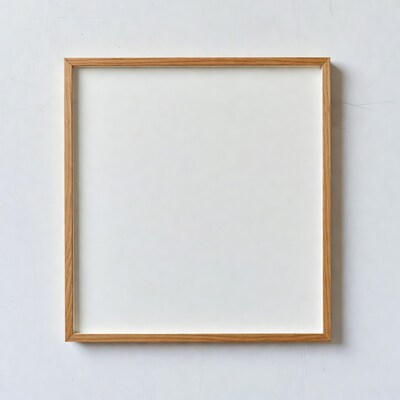 Empty oak wood picture frame